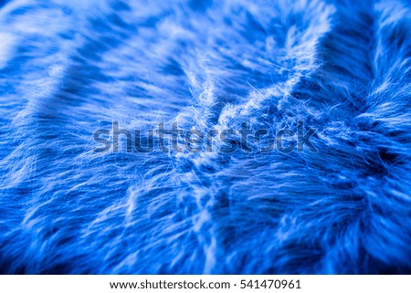Modern textures and patterns of blue and long fur