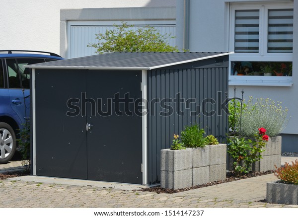 Modern Tool Shed, Bike Shed or Garden Shed\
with Alloy Profile and Plastic coated\
Front