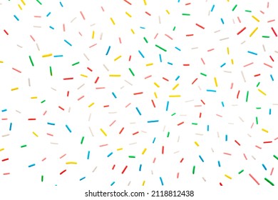 modern trendy pattern of colorful sprinkles for background of design banner, poster, flyer, card, postcard, cover, brochure isolated on white background
