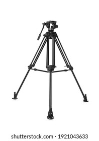 Modern Tripod For Camera Isolated On White