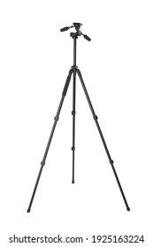 Modern Tripod For Camera Isolated On White