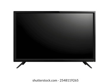 Modern TV set isolated on white background