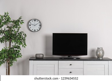 Modern TV set in living room interior - Powered by Shutterstock