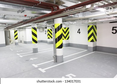 modern underground car park