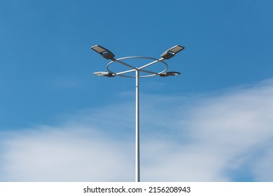 Modern Urban Lighting Pole Close Up