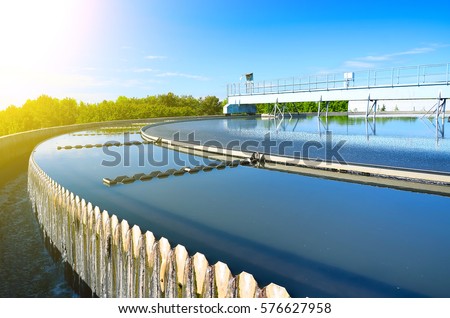 Modern urban wastewater treatment plant. Сток-фото © 