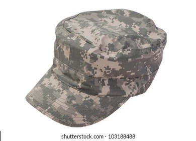 modern us army cap  on a white background