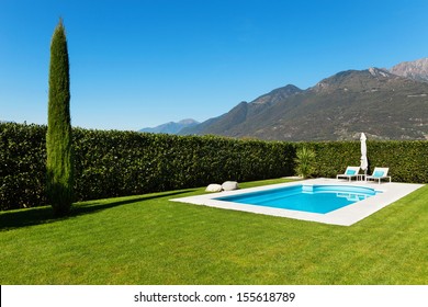 Modern Villa With Pool, View From The Garden