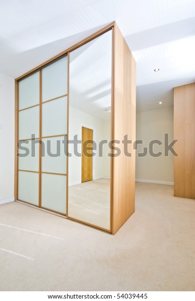 Modern Walk Cloakroom Large Floor Ceiling Stock Photo Edit