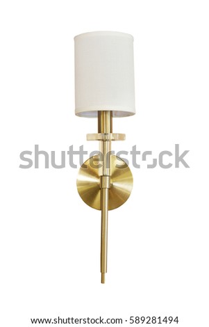  Modern wall lamp for decorate interior isolated on white background.