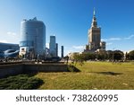 Modern Warsaw district where stands the Tower