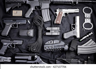 modern weapon, black background