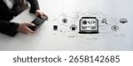Modern web development concept featuring coding symbols, web development process, web development interface, and web development tools with futuristic design. Spline