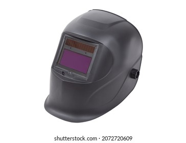 Modern Welding Helmet Isolated On White Background. Welder Mask
