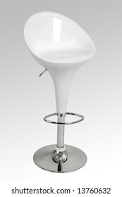 A Modern White Bar Stool