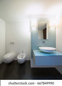 Modern white bathroom. Nobody inside - Shutterstock ID 667849990