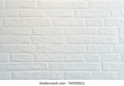 Modern White Brick Wall Texture Background, Close Up