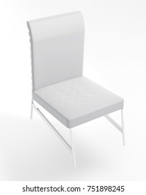 Modern White Chair Isolated