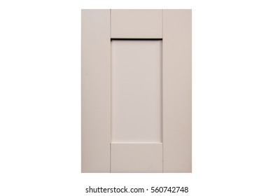 Modern White Kitchen Cabinet Door Isolated, Shaker Maple Wood Style