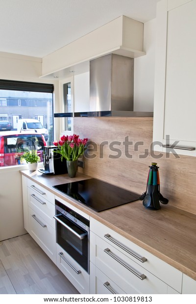 Modern White Kitchen Induction Cooker Combi Stock Photo Edit Now