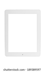 Modern White Tablet Pc Isolated On White