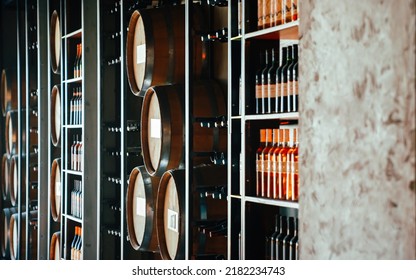 Modern Wine Cellar In Small French Restaraunt