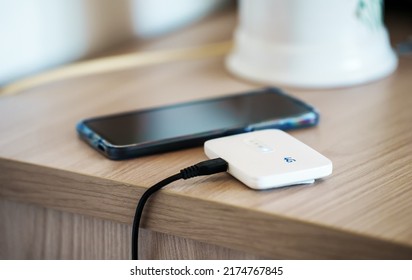 Modern wireless pocket 4g wifi modem. - Shutterstock ID 2174767845