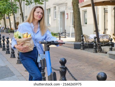 Modern Woman, A New Generation. Healthy Cheerful Senior Retired Lady. Concept Of Age Inclusivity And Ecological.