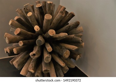 Modern Wood Sculpture Decoration, Warm Filter