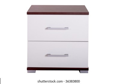 Modern Wooden Dresser Isolated On A White Background