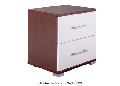 Modern Wooden Dresser Isolated On A White Background