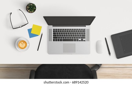 Desk Top Down View Images Stock Photos Vectors Shutterstock