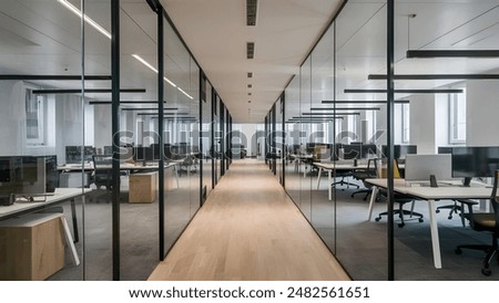 Similar – Image, Stock Photo Ceiling lining with openings of an air conditioner in a shopping center. In addition, a decorative lamp.