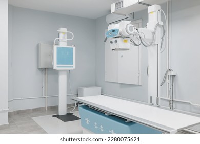 modern x-ray machine in a bright room