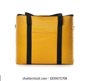 Modern Yellow Thermo Bag Isolated On White