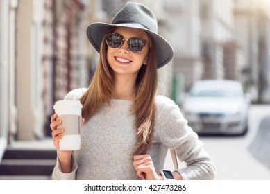 Modern Young Woman In A Big City