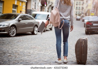 Modern Young Woman In A Big City