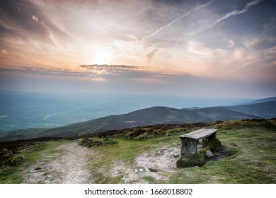 Moel Famau The Highest Hill Within The Clwydian Range On The Boundary Between Denbighshire And Flintshire In Wales