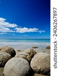 Moeraki Boulders on an Otago Beach, South Island, New Zealand