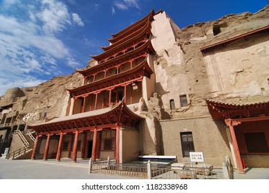 Mogao Caves, Thousand Buddha Grottoes, 27 of July, 2011. Silk Road, in Gansu province, Dunhuang, China.
