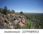 Mogollon Rim, Tonto National Forest, Pine Tree Forest Mountain Landscape Views, Red Rocks - Payson Arizona