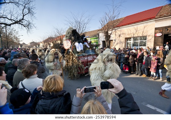 Mohacs Hungary February 15carnival Prosession Carnival Royalty