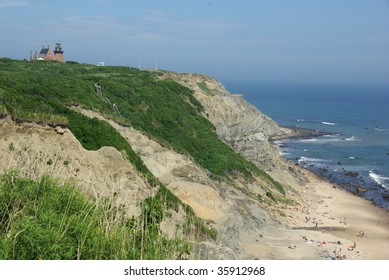 Mohegan Bluffs In Block Island, Rhode Island