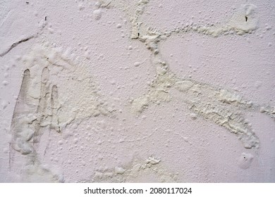 Moisture On The Wall Causing The Color Of The Wall To Bulge And Cause Mold.