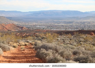 Mojave Desert Looking Down Into Pine Valley Near St George, Utah