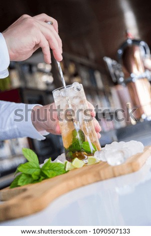 mojito in a bar