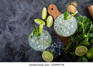 Mojito Cocktail And Ingredients