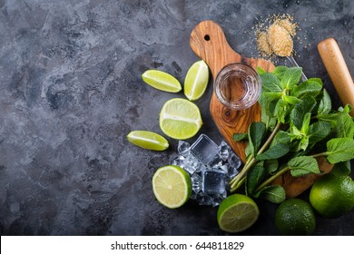 Mojito Cocktail And Ingredients