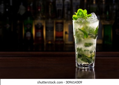Mojito Cocktail On The Bar