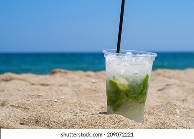 Mojito Cocktail On The Beach
